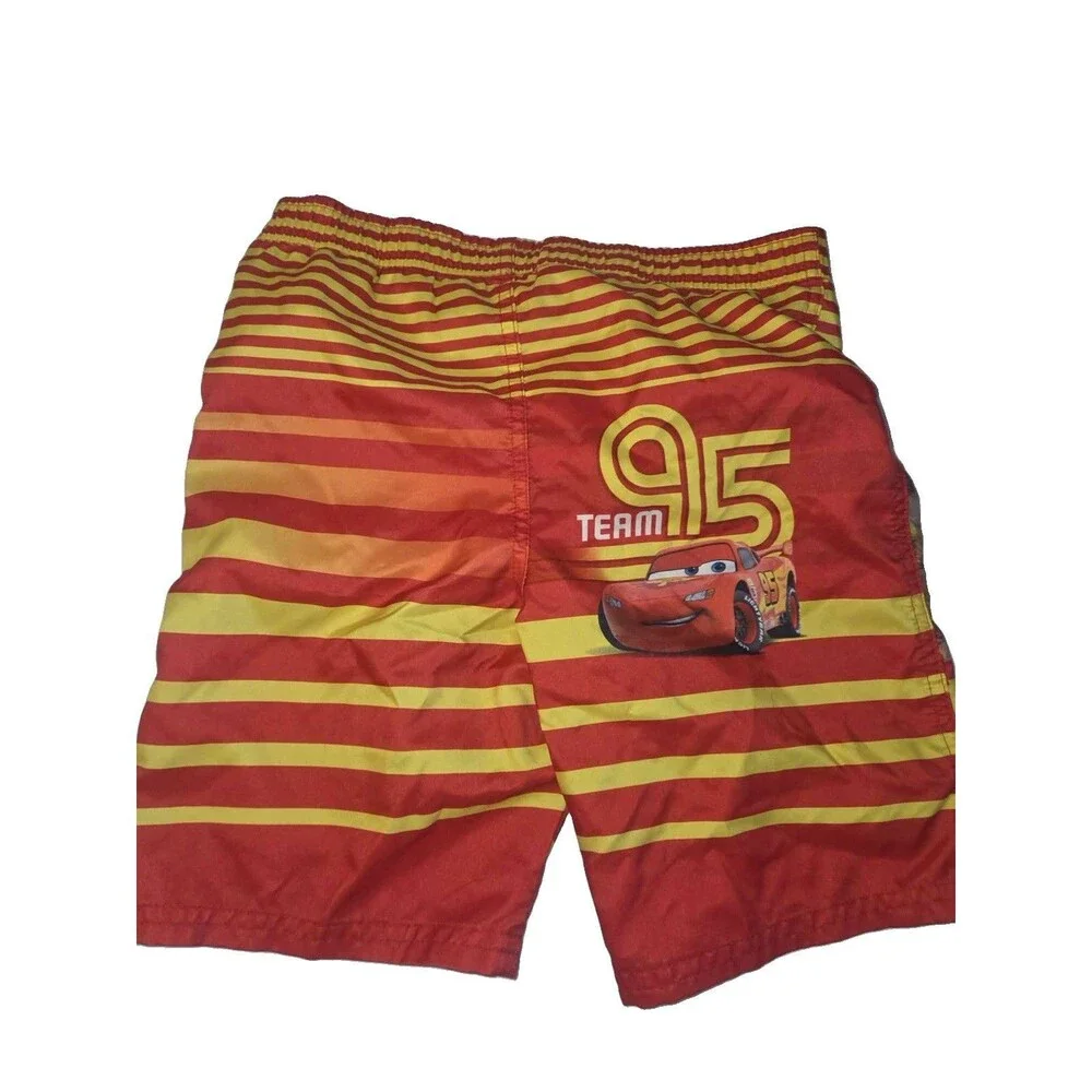 Disney Store Cars Swim Shorts 5T Lightning McQueen Cars Pixar Swimming Trunks